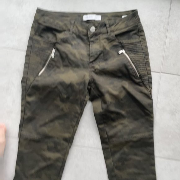 Camo Zara Denim Pants Sz 8 US - Picture 2 of 2
